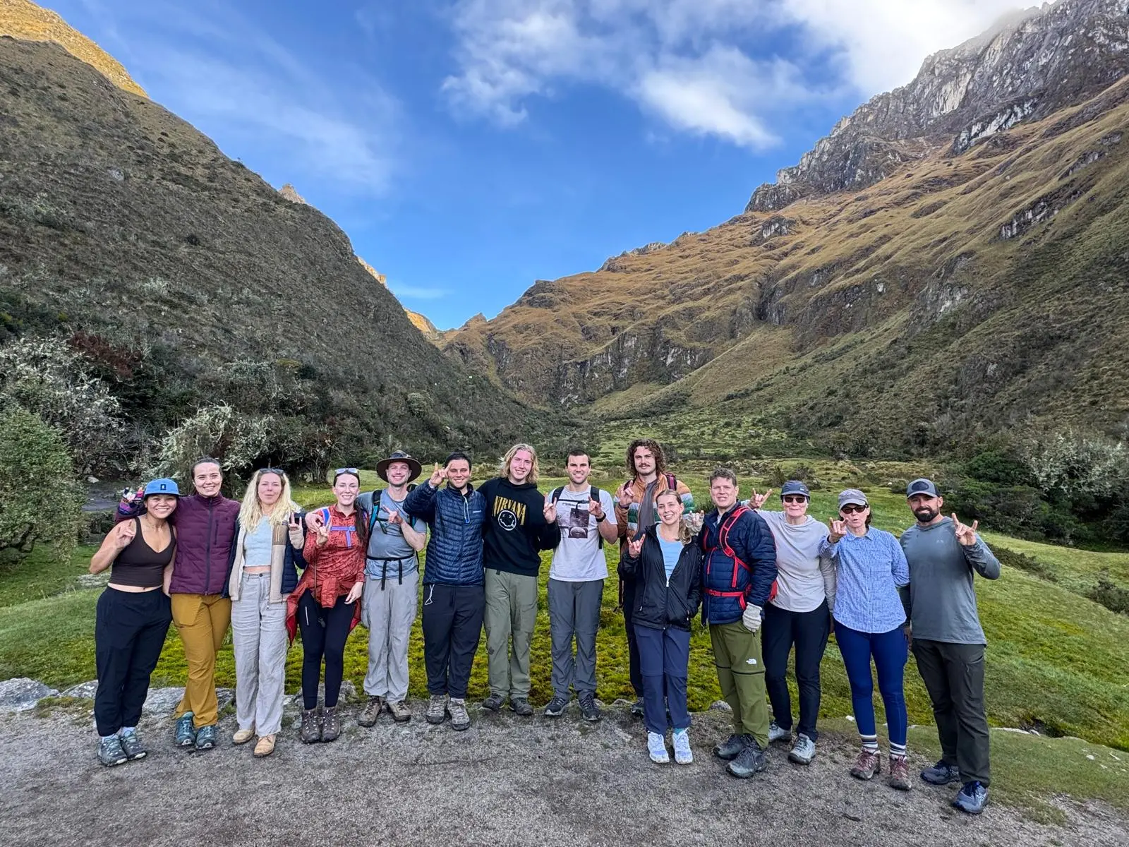 Inca Trail Hikers - Group Photo | Qoricancha Expeditions