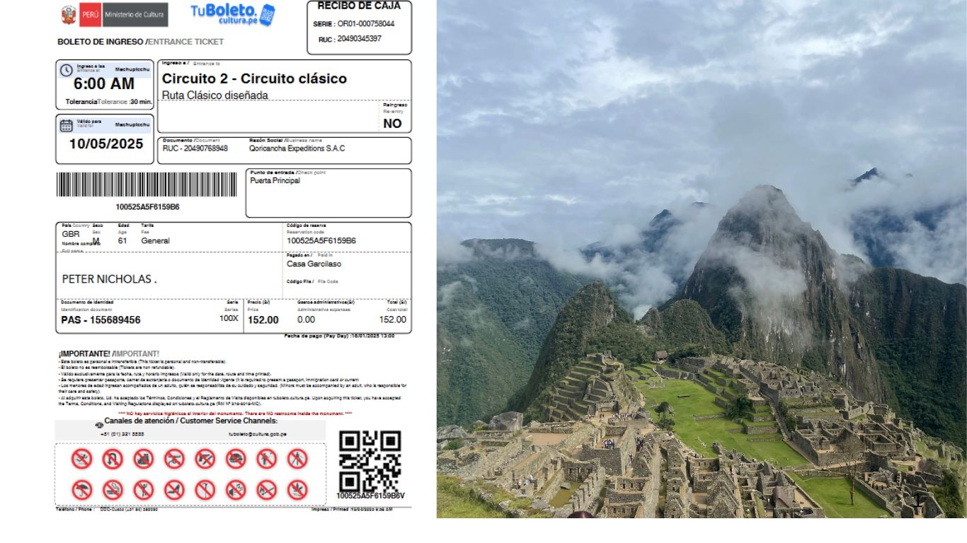 Inca Trail Entry fee | Qoricancha Expeditions