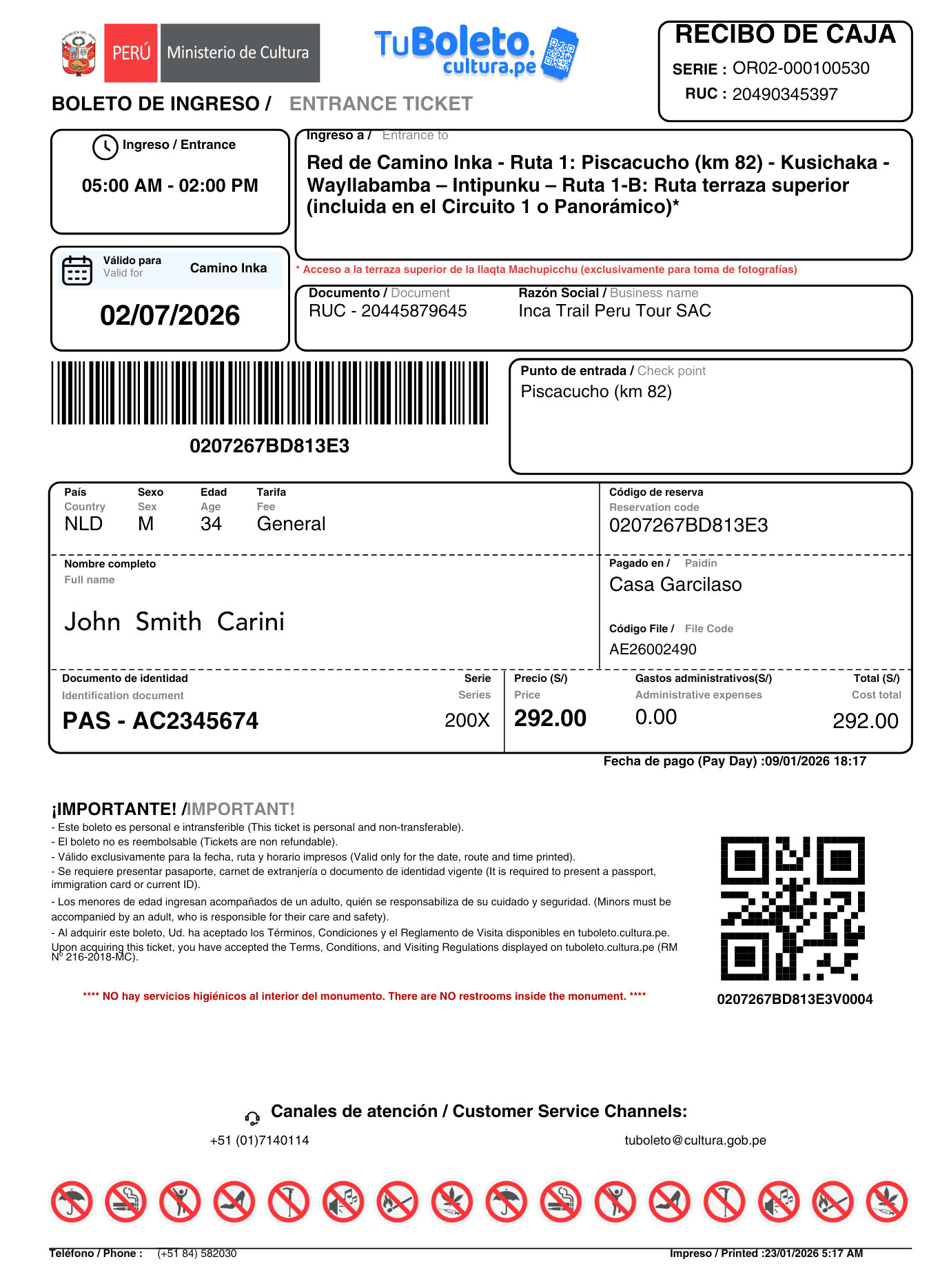 Inca Trail Permit | Qoricancha Expeditions