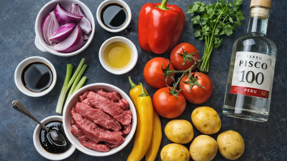 Ingredientes de lomo saltado