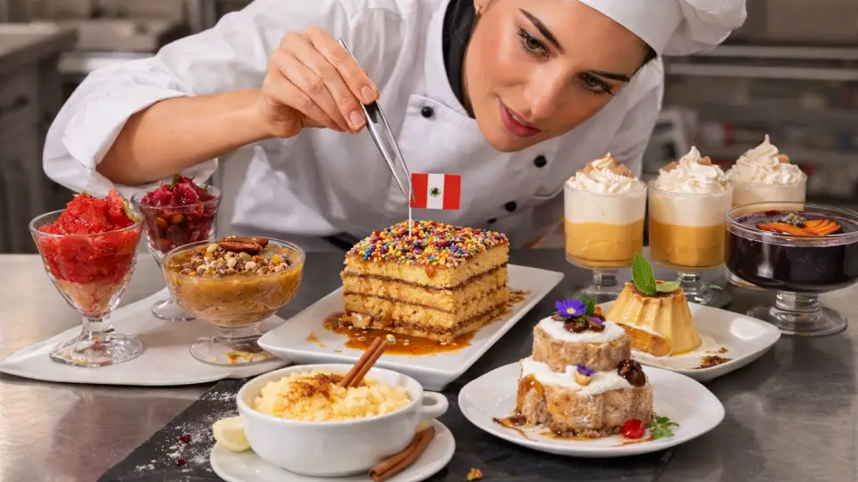 Preparación de postres peruanos