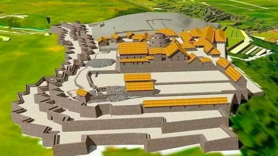 reconstrucción hipotética de Sacsaywaman