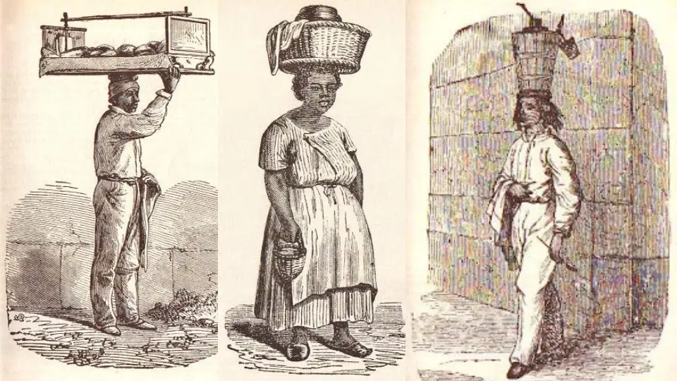 Peruvian dessert vendors in the colony