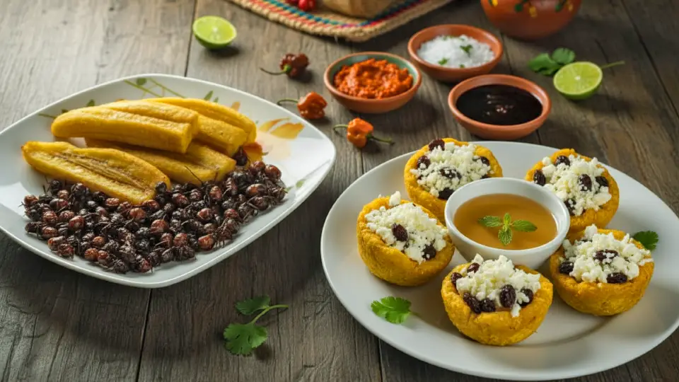 Deliciosas mamacos acompañados con plátano frito y ají charapita