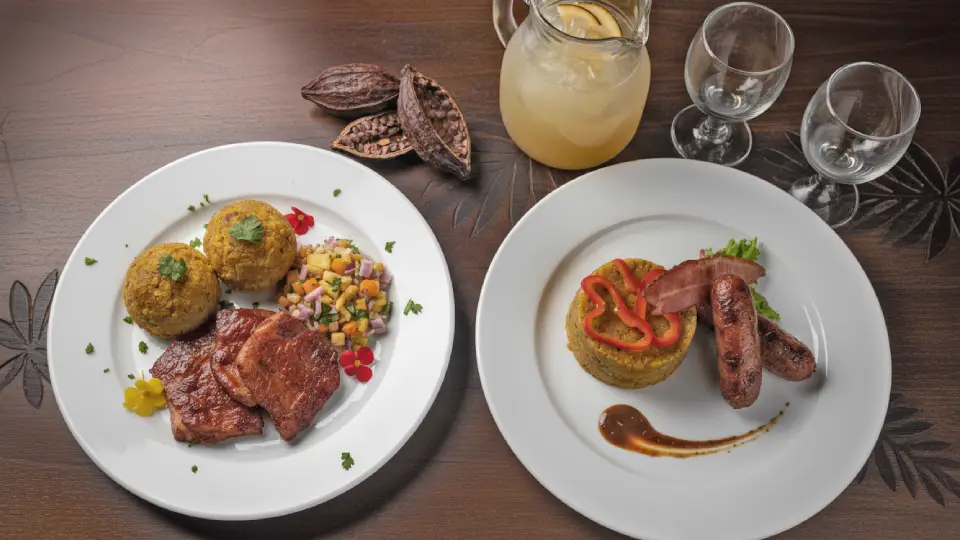 Tacacho con cecina listo para ser degustado