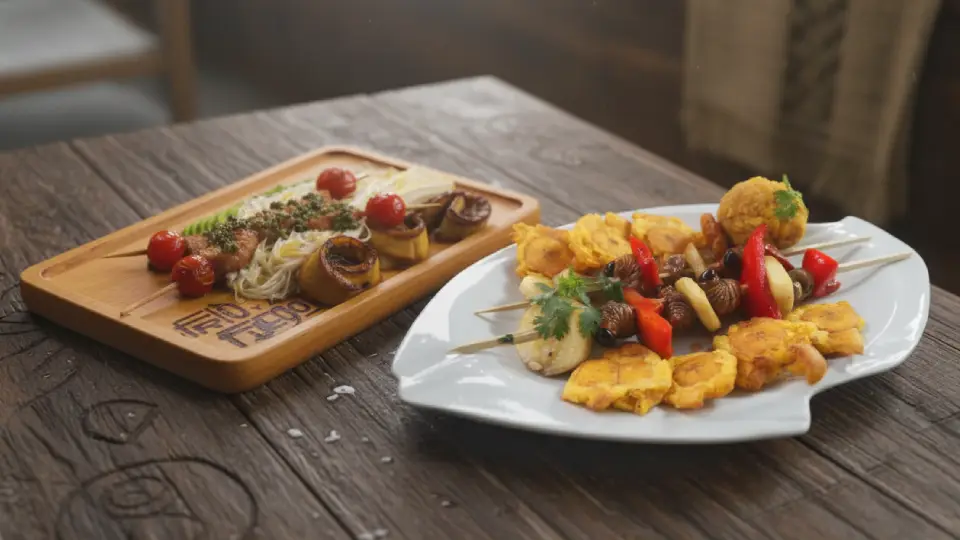 Brochetas de suri - comida amazónica