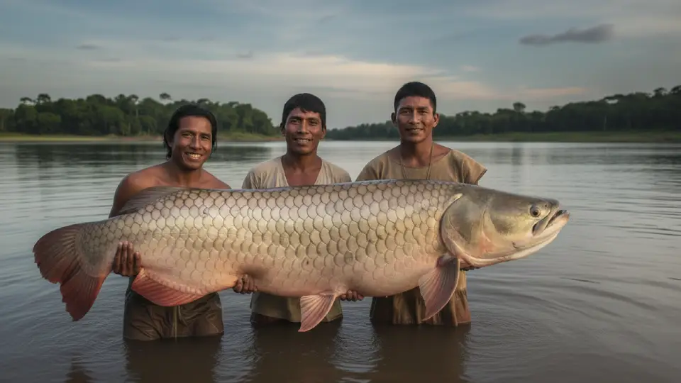 Pesca de Paiche en la selva peruana