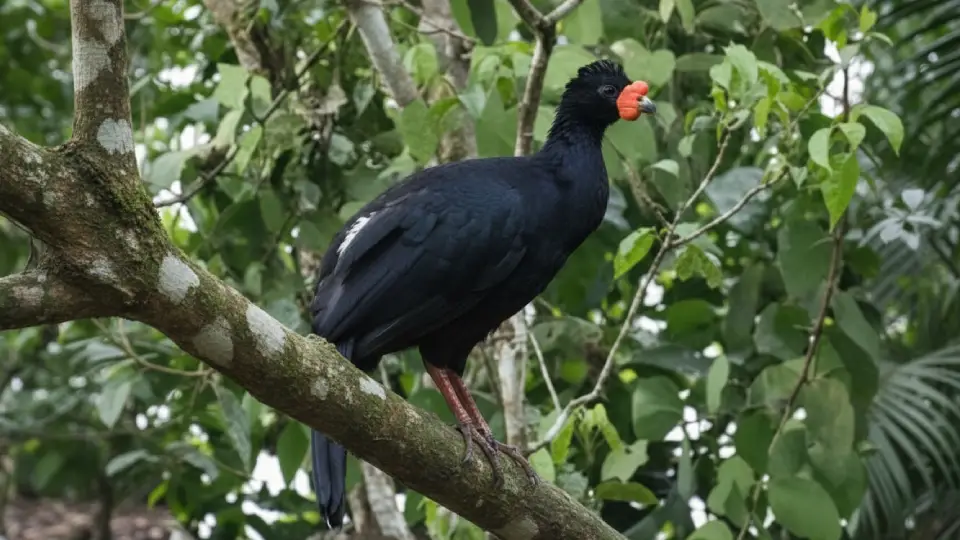 Perdiz caranculado, animal de la selva peruana