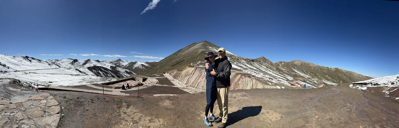Panoramic views of the Ausangate mountain range in Peru