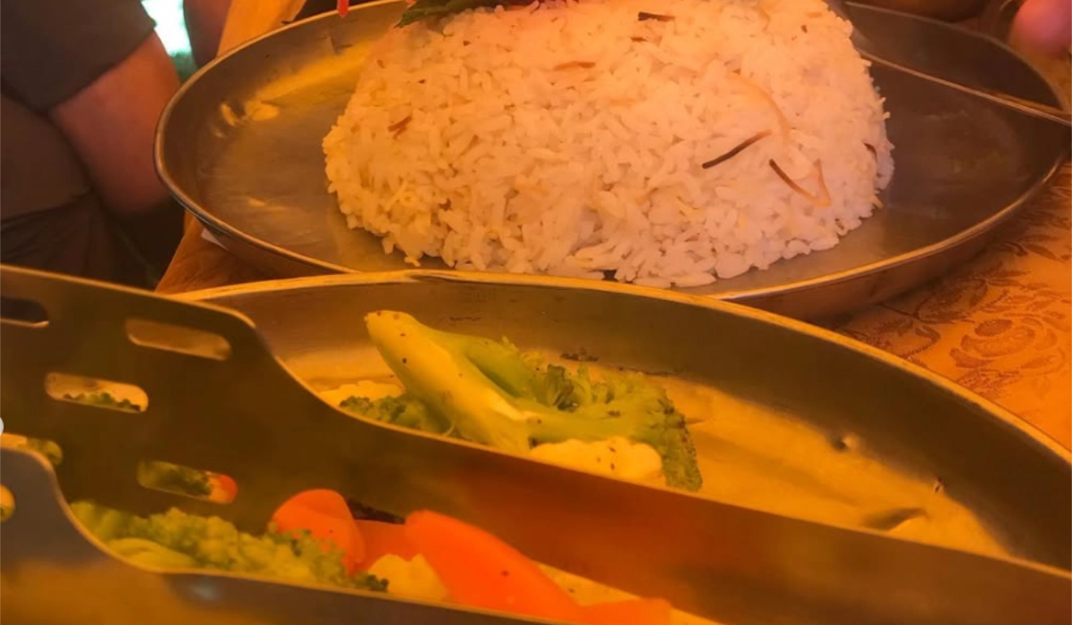 Vegetables and Rice on the Inca Trail