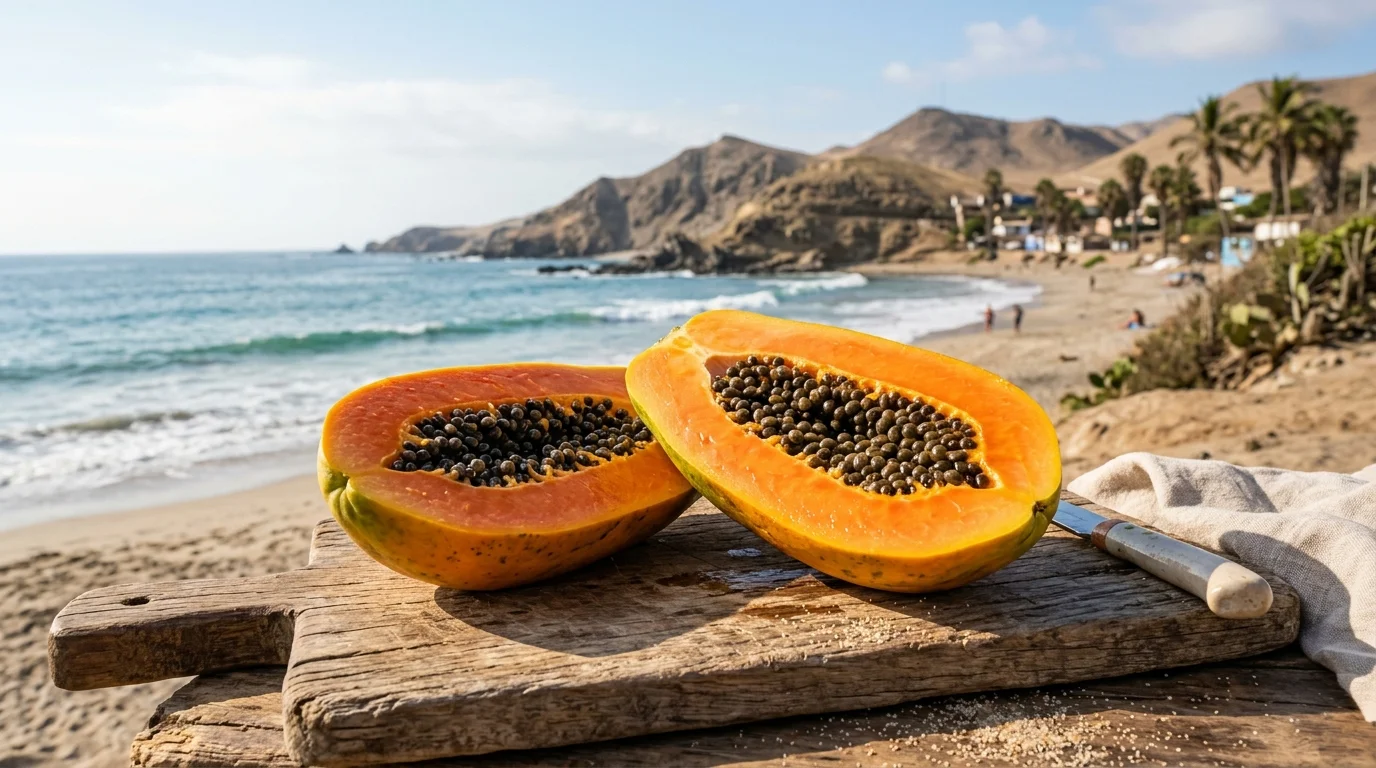 fruta papaya de la costa