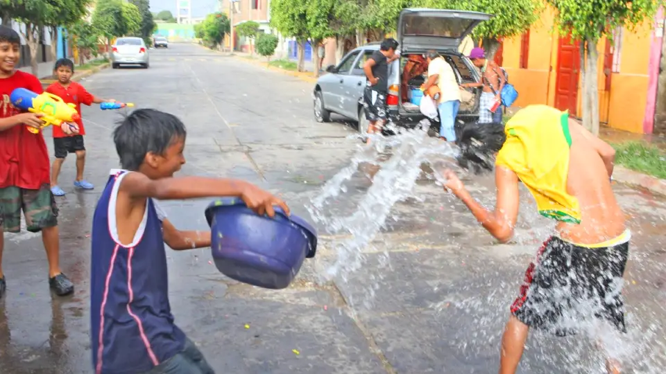 Traditional Water Games During Carnival