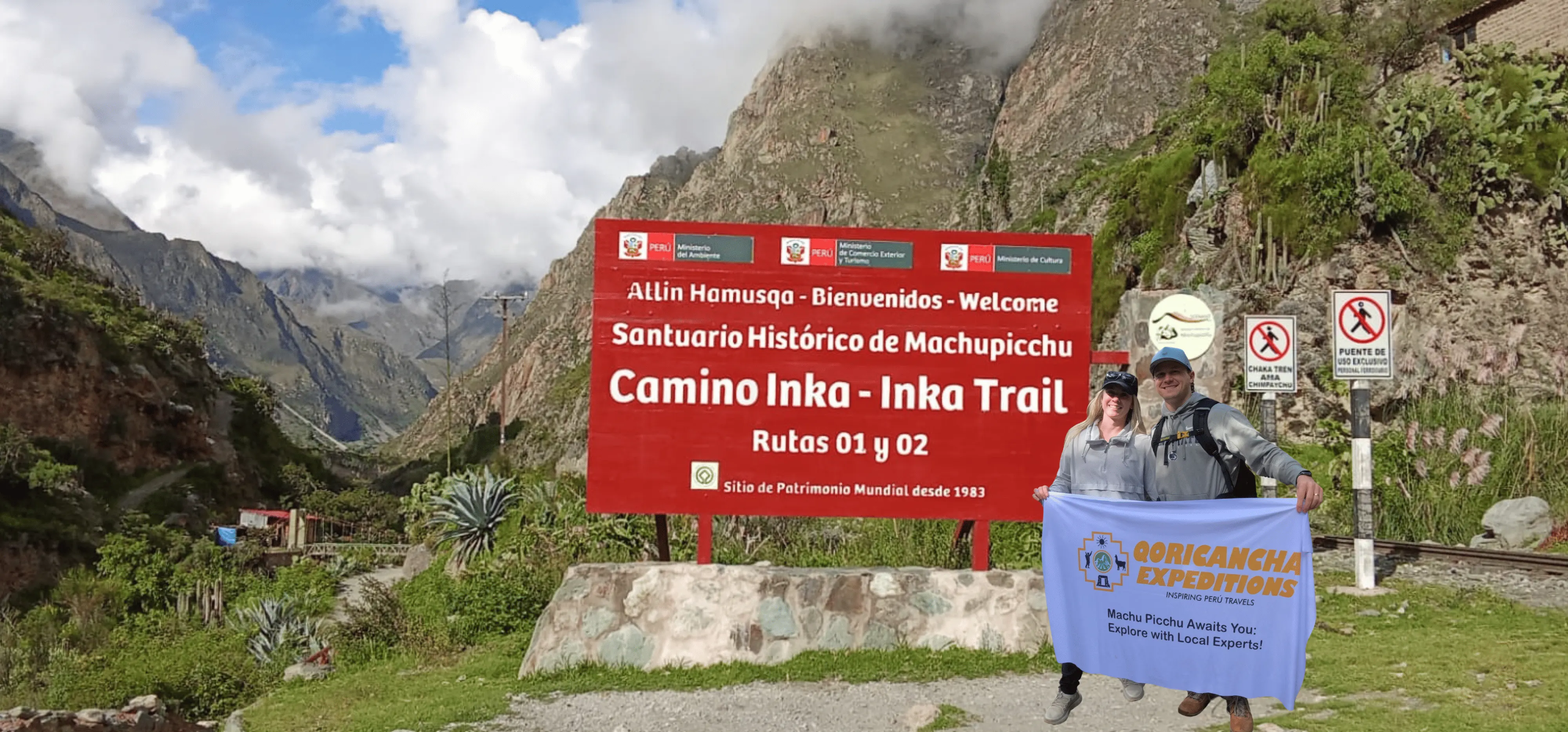 Start of the luxury 4-day Inca Trail trek at Km 82.