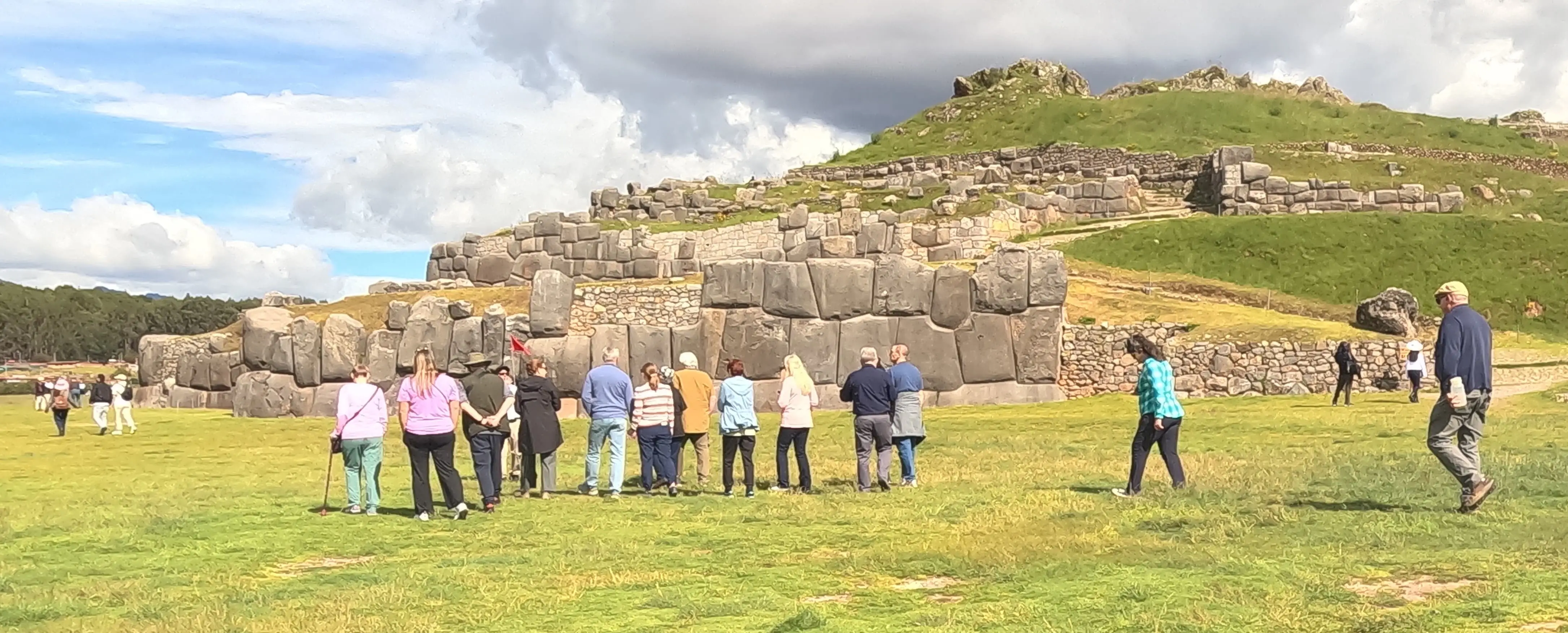 Our group visiting Sacsayhuamán during a Cusco city tour | Qoricancha Expeditions