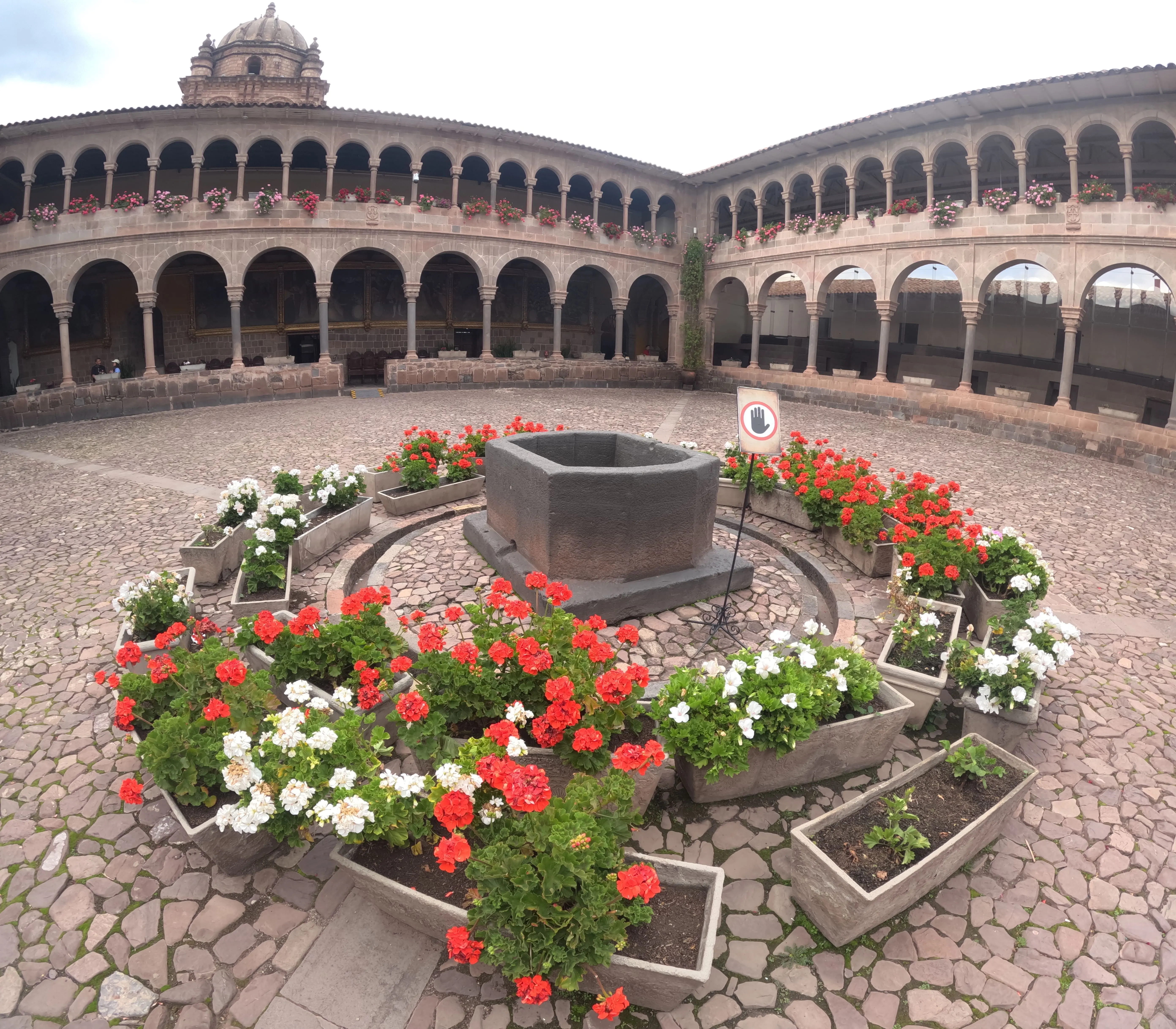 Main courtyard of Qoricancha in Cusco.