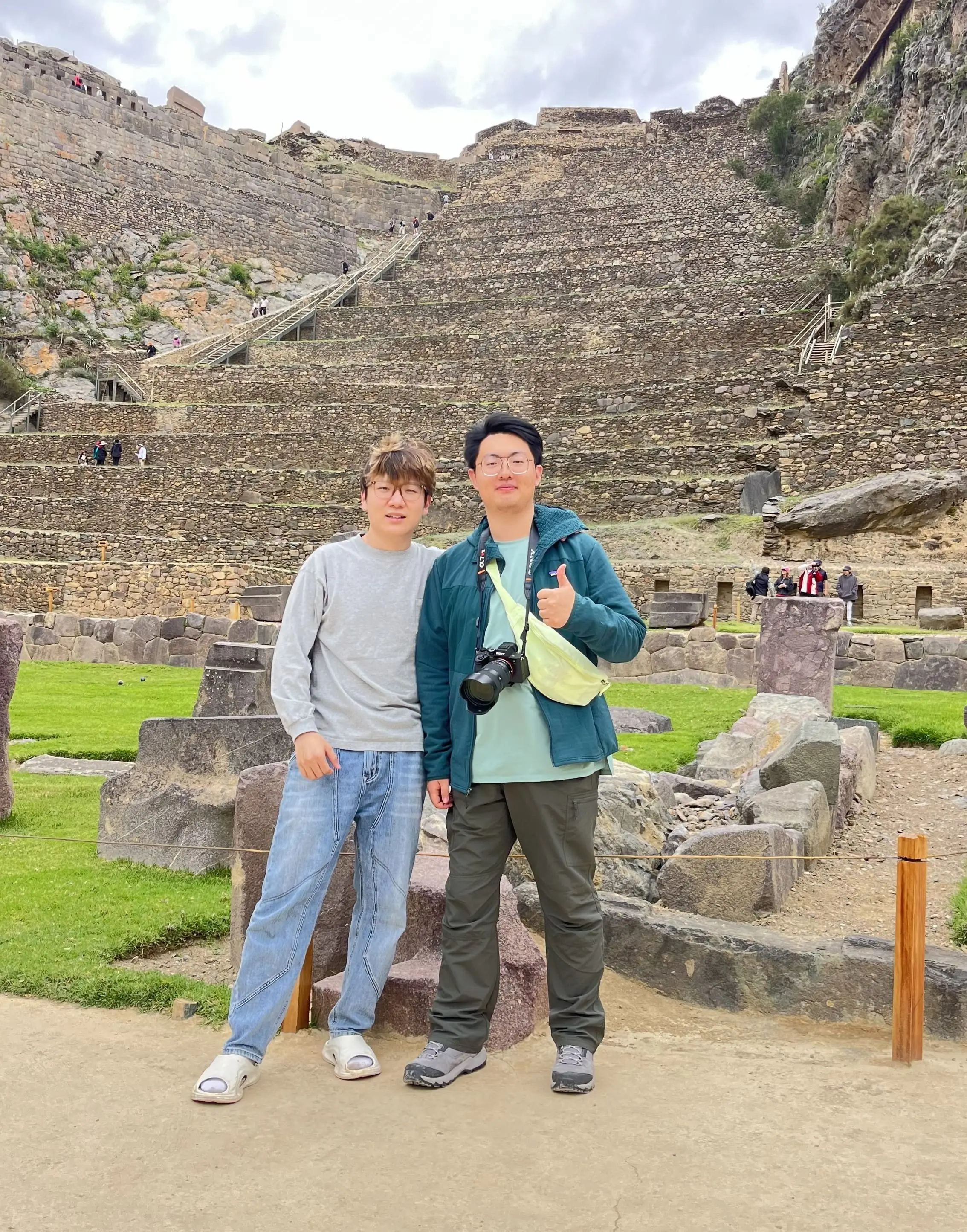 Our private group at Ollantaytambo Inca site in the Sacred Valley