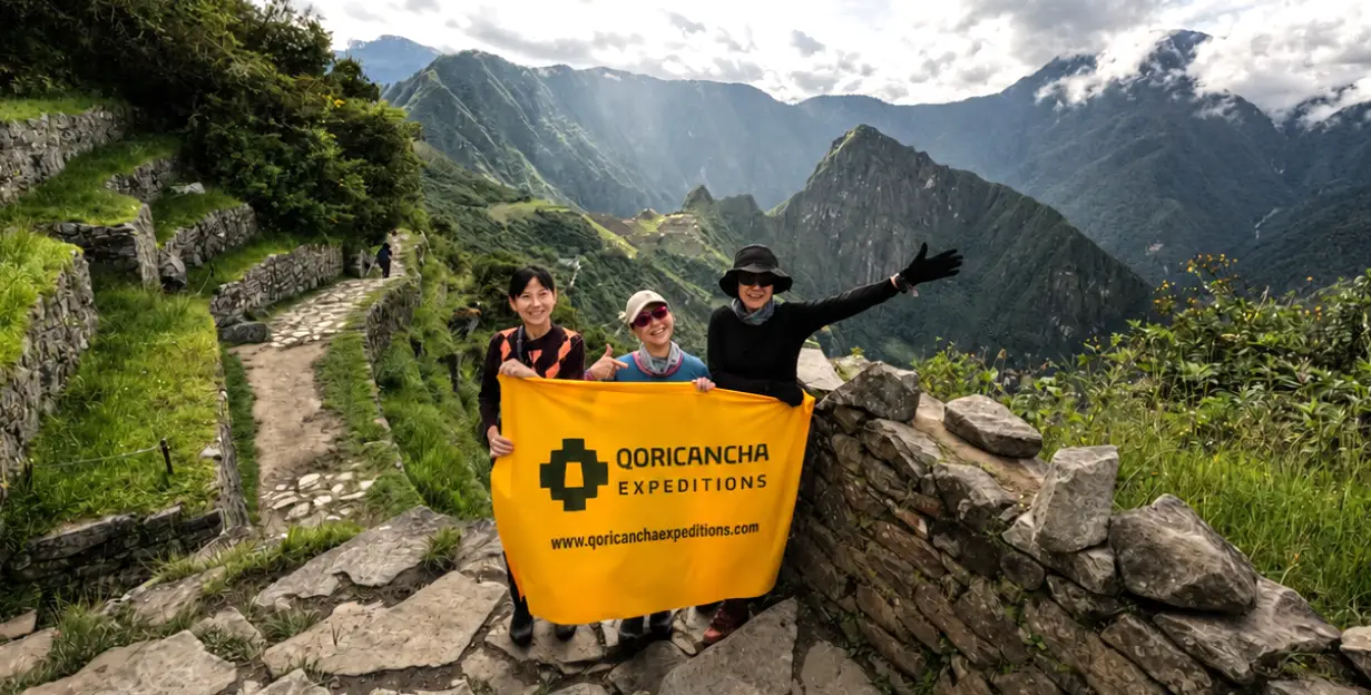 Sun Gate Inti Punku overlooking Machu Picchu on the Inca Trail