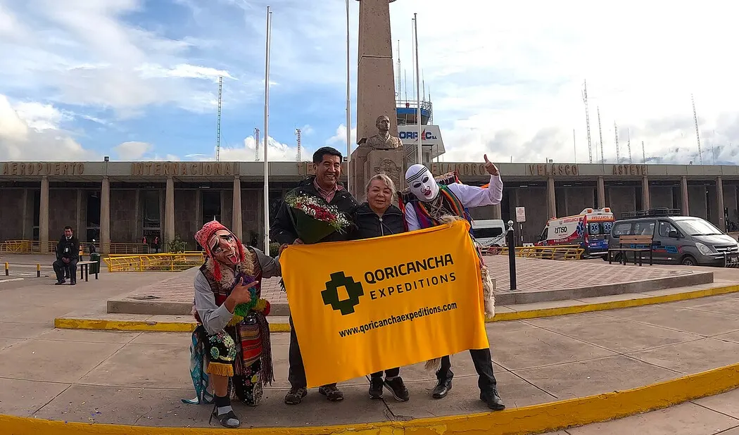 Cusco Airport welcome with traditional Andean dancers | Qoricancha Expeditions
