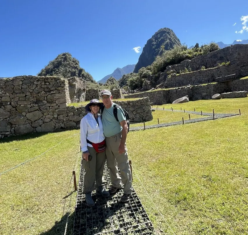 Our travelers starting their guided tour on Circuit 1 at Machu Picchu